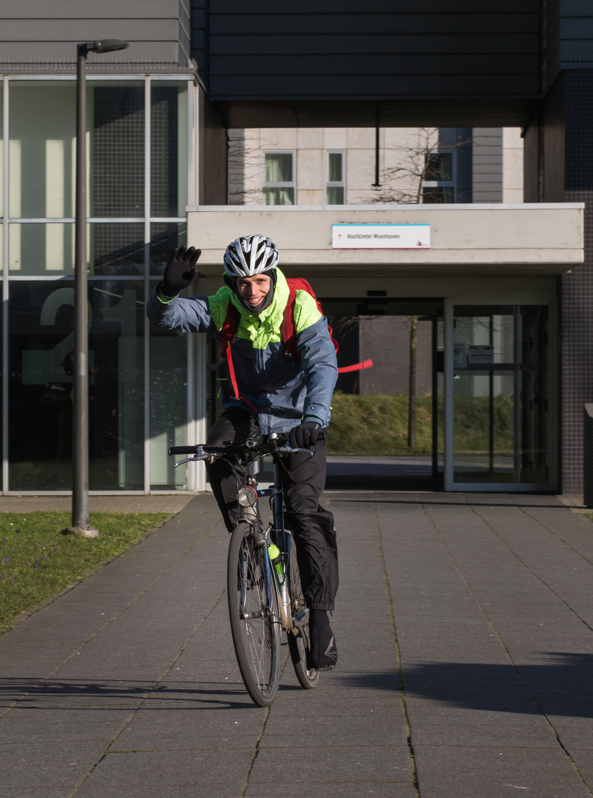 Joris fiets naar huis