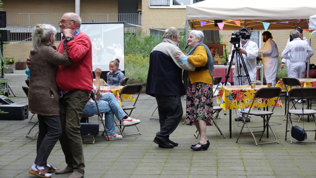 Blokbusters op ons binnenplein in de Lange Noordstraat op 14 juli